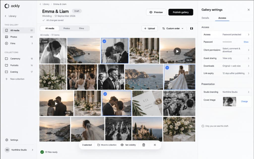 Ockly gallery with photos, films, and collections